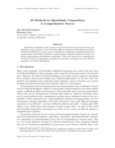 Journal of Artificial Intelligence Research582  Submitted 12/12; publishedAI Methods in Algorithmic Composition: A Comprehensive Survey
