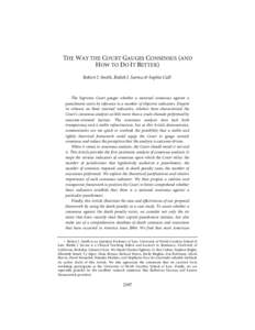 SMITH[removed]Do Not Delete[removed]:02 PM THE WAY THE COURT GAUGES CONSENSUS (AND HOW TO DO IT BETTER)
