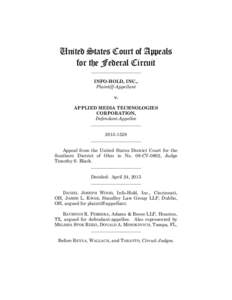 United States Court of Appeals for the Federal Circuit ______________________ INFO-HOLD, INC., Plaintiff-Appellant v.
