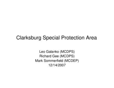 Clarksburg Special Protection Area