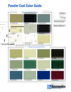 Powder Coat Color Guide Group I Standard Colors Office Filing