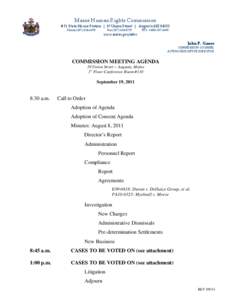 Commission Meeting Agenda