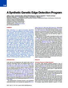A Synthetic Genetic Edge Detection Program