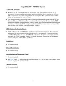 June 18, 2008 – NPP FM5 Reports