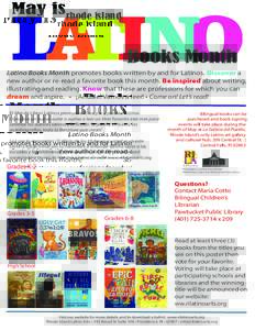 Latino Books Month 2018 flyer