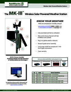 3  Wireless Solar Powered Weather Stations The