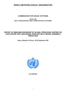 WORLD METEOROLOGICAL ORGANIZATION  COMMISSION FOR BASIC SYSTEMS OPAG ON DATA PROCESSING AND FORECASTING SYSTEMS