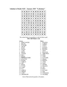 Solution to Puzzle #165― January 2015 
