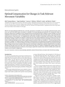 The Journal of Neuroscience, August 3, 2005 • 25(31):7169 –7178 • 7169  Behavioral/Systems/Cognitive Optimal Compensation for Changes in Task-Relevant Movement Variability