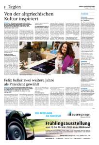 2  Region Zürichsee-Zeitung Bezirk Horgen Freitag, 18. März 2016