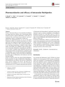 Pharmacokinetics and efficacy of intraocular flurbiprofen