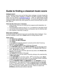Microsoft Word - Guide to finding a classical music score.doc