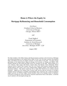 Refinancing / Mortgage loan / Second mortgage / Finance / Real estate / Debt / Causes of the late-2000s financial crisis / Subprime mortgage crisis / Mortgage / United States housing bubble / Personal finance