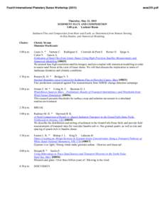 Fourth International Planetary Dunes Workshopsess351.pdf Thursday, May 21, 2015 SEDIMENT FLUX AND COMPOSITION