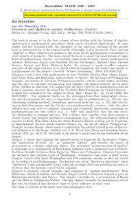 Zentralblatt MATH 1868 – 2007 c 2007 European Mathematical Society, FIZ Karlsruhe & Springer-Verlag Berlin-Heidelberg
