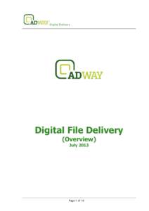 Digital Delivery  Digital File Delivery (Overview) July 2013