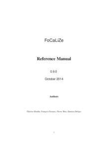 FoCaLiZe  Reference ManualOctober 2014