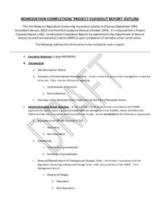 Microsoft Word - Remediation Completion_Project Closeout Report Outline