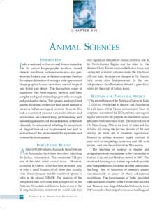 CHAPTER XVI  ANIMAL SCIENCES INTRODUCTION  I