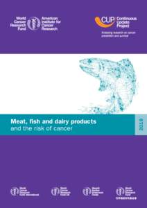 Meat, fish and dairy products and the risk of cancer