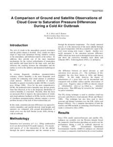 Session Papers  A Comparison of Ground and Satellite Observations of Cloud Cover to Saturation Pressure Differences During a Cold Air Outbreak R. J. Alliss and S. Raman