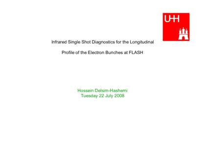 Infrared Single Shot Diagnostics for the Longitudinal Profile of the Electron Bunches at FLASH Disputation Hossein Delsim-Hashemi Tuesday 22 July 2008