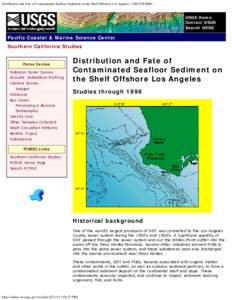 Distribution and Fate of Contaminated Seafloor Sediment on the Shelf Offshore Los Angeles - USGS PCMSC