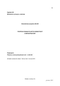III.  Kapitola 322 Ministerstvo průmyslu a obchodu  Dokumentace programu