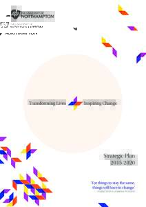 Transforming Lives  Inspiring Change Strategic Plan