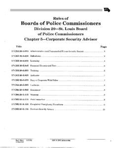 Rules of  Boards of Police