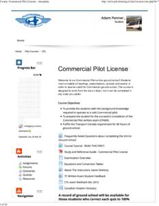 Course: Commercial Pilot Licence - Aeroplane