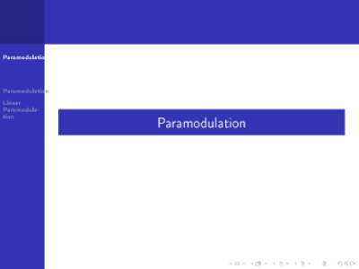 Paramodulation  Paramodulation Linear Paramodulation