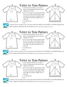 a  T-shirt to Tote Pattern b