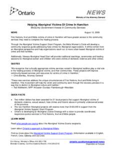 Microsoft Word - FINAL - NR - Aboriginal Victims - Hamiltion.doc