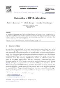 Extracting a DPLL Algorithm