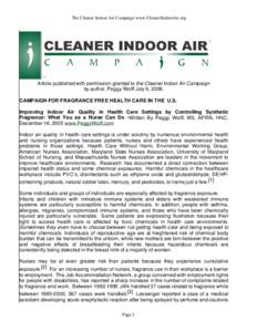 The Cleaner Indoor Air Campaign