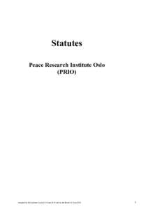 International Peace Research Institute, Oslo
