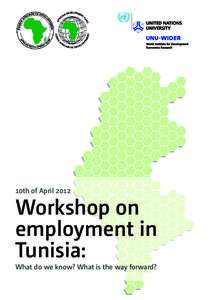 Workshop on employment in Tunisia: What do we know? What is the way forsard?