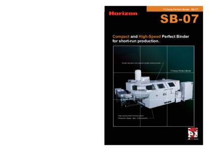 7-Clamp Perfect Binder SB-07 SB-07 Major Specifications Number of Clamps Book Size  Machine Dimensions