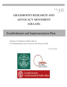 Fall  GRASSROOTS RESEARCH AND ADVOCACY MOVEMENT (GRAAM)