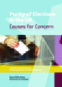 Purity of Elections in the UK – cover pdf