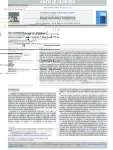 IMAVIS-03193; No of Pages 17 Image and Vision Computing xxxxxx–xxx Contents lists available at SciVerse ScienceDirect  Image and Vision Computing