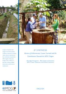 A report of the DEG-KM programme that provides a synthesis overview of achievements, lessons learned and the contribution towards the  JP Synthesis