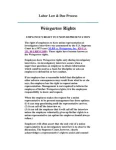 Microsoft Word - Labor Law_Weingarten rights.doc