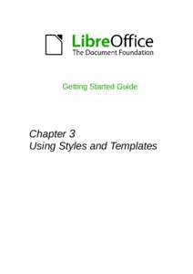 Getting Started Guide  Chapter 3 Using Styles and Templates  Copyright