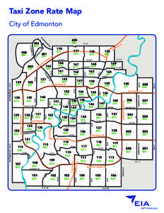 Taxi Zone Rate Map City of Edmonton 404 $85