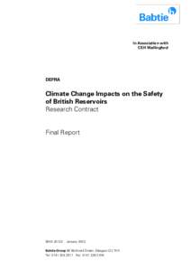 In Association with CEH Wallingford DEFRA  Climate Change Impacts on the Safety