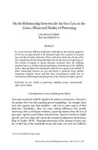 On the Relationship between the Air Sacs Loss in the Genus Homo and Duality of Patterning Lluís Barceló-Coblijn †  ABSTRACT