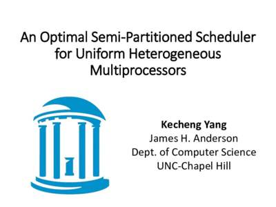 An Optimal Semi-Partitioned Scheduler for Uniform Heterogeneous Multiprocessors