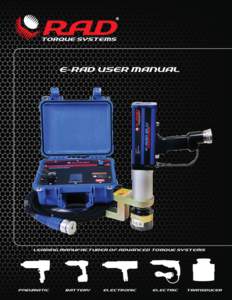 E-RAD USER MANUAL  LEADING MANUFACTURER OF ADVANCED TORQUE SYSTEMS PNEUMATIC